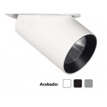 Foco Downlight LED COB Orientable Redondo Ø100mm 9w CRI90, Blanco, Negro ó Gris